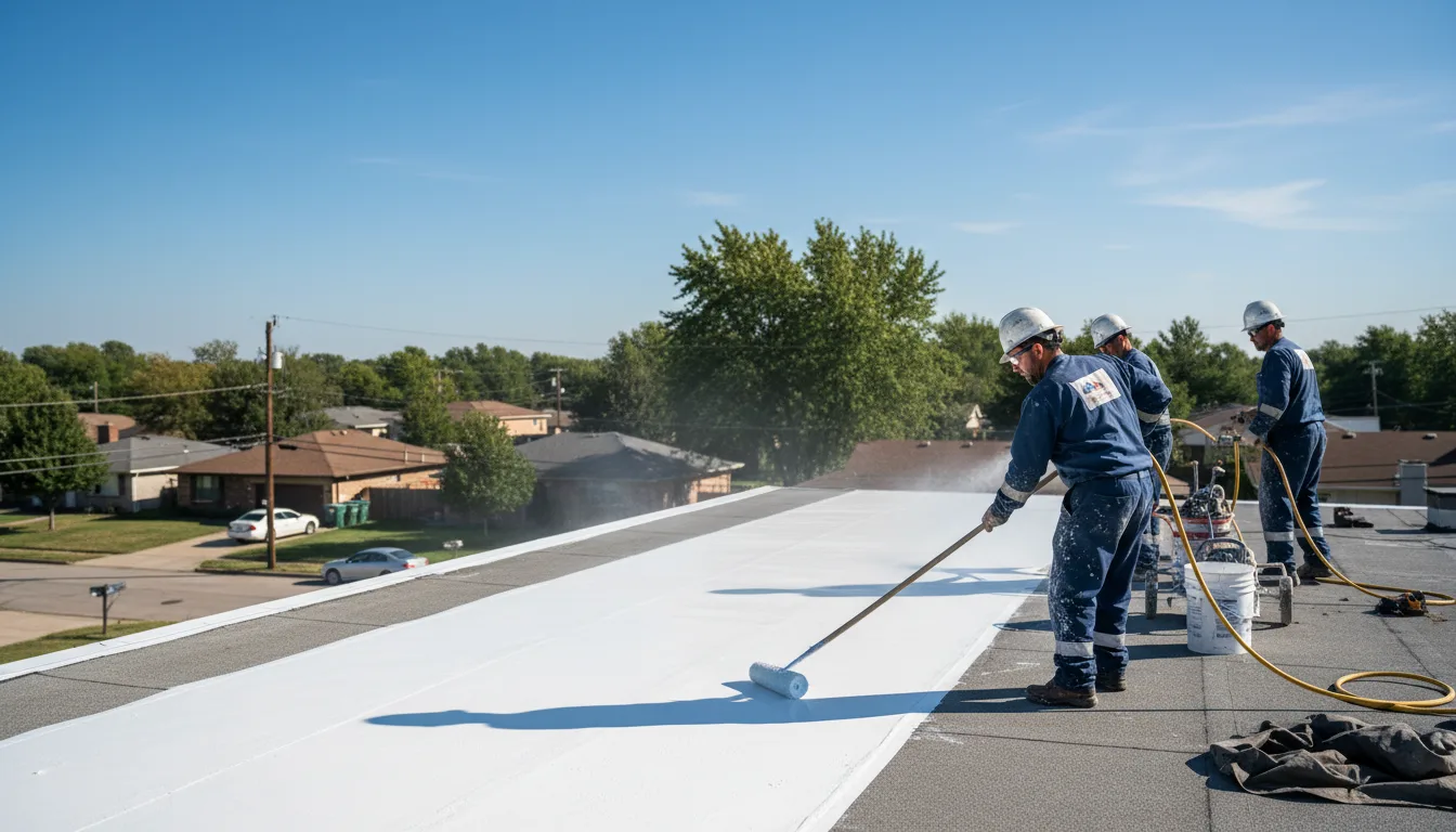 Commercial roof coating in Utopia, TX near me